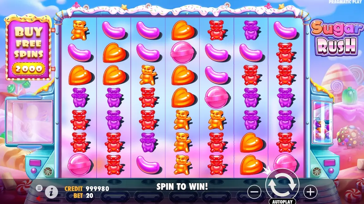 machine à sous sugar rush